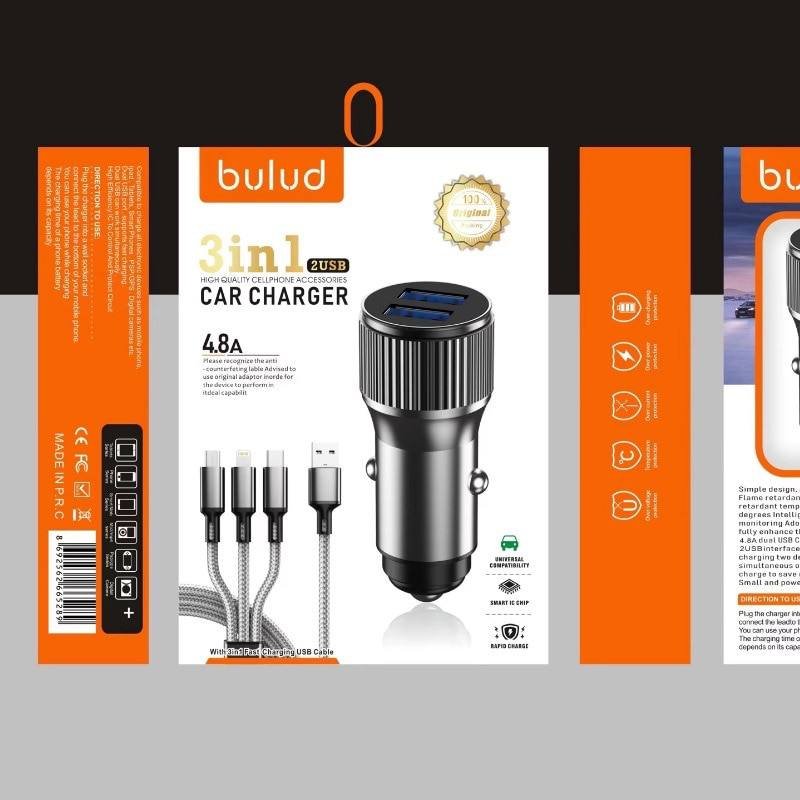 شاحن سيارة Bulud+PD 3*1 2 USB